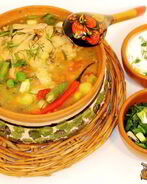 Овощное рагу с куриными бедрышками