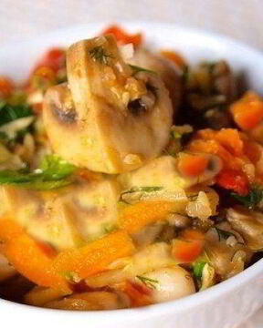 Овощное рагу с шампиньонами