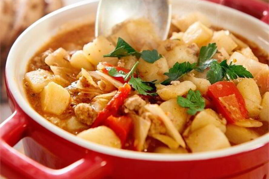 Рецепт овощное рагу с тефтелями