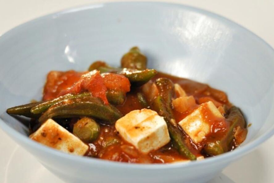 Рецепт рагу из бамии с фетой