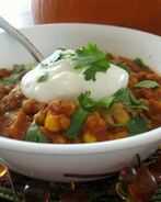 Рагу из фарша индейки и тыквы