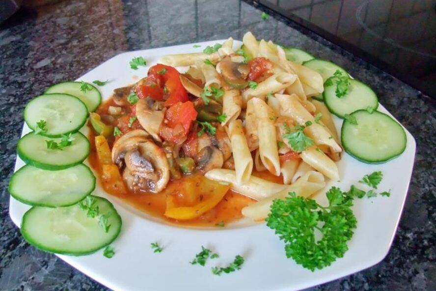 Рецепт рагу из грибов и болгарского перца