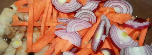 рагу из картофеля со свиной грудинкой в мультиварке. Шаг 2