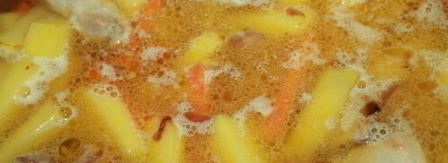 рагу из картофеля со свиной грудинкой в мультиварке. Шаг 4