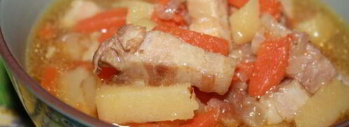 рагу из картофеля со свиной грудинкой в мультиварке. Шаг 5