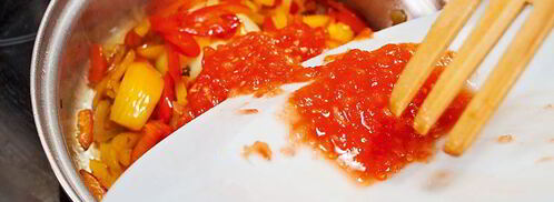 рагу из тыквы с вешенками и соусом лечо. Шаг 2