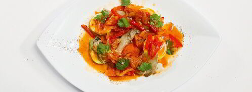 рагу из тыквы с вешенками и соусом лечо. Шаг 5