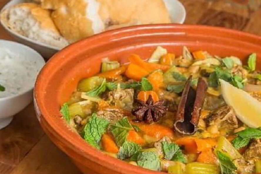 Рецепт рагу из ягненка с абрикосами и мятой