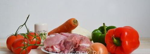 рагу овощное с мясом в мультиварке. Шаг 3