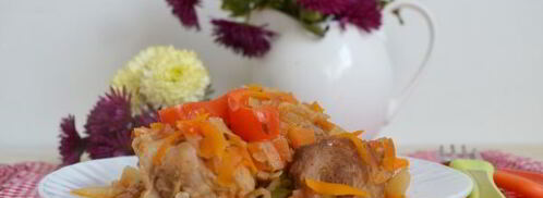 рагу овощное с мясом в мультиварке. Шаг 12