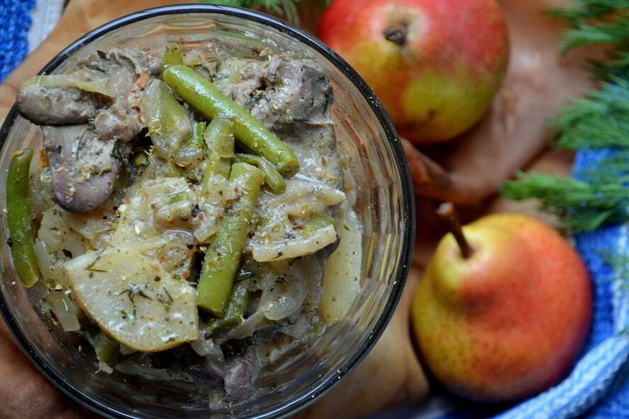 Рецепт рагу с фасолью и грушей