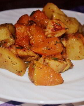 Рагу с курицей в мультиварке