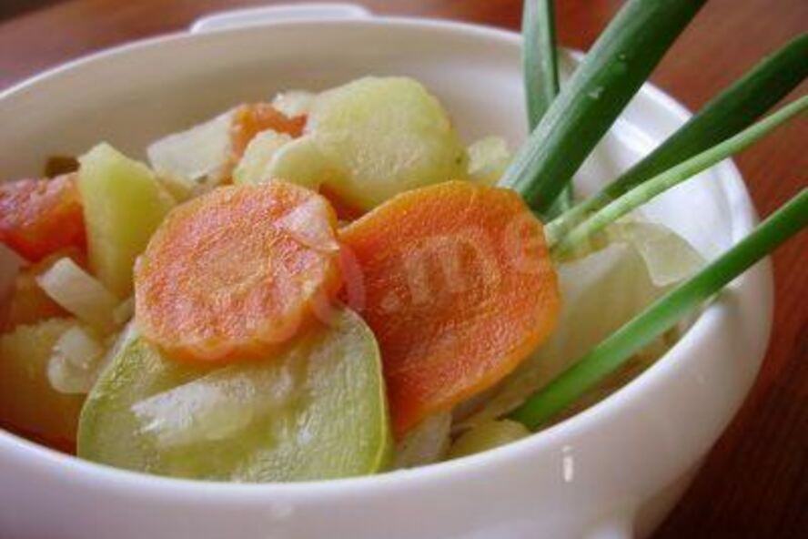 Рецепт рагу с яблоками и овощами