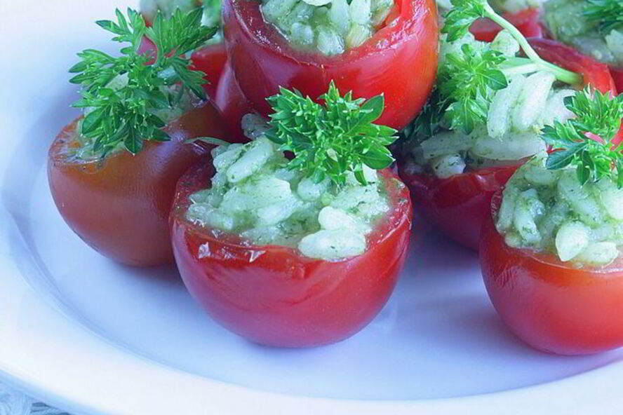 Рецепт помидорки черри, фаршированные ризотто