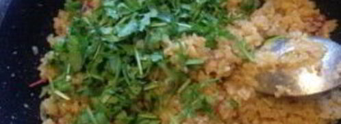 ризотто из булгура с рукколой. Шаг 7