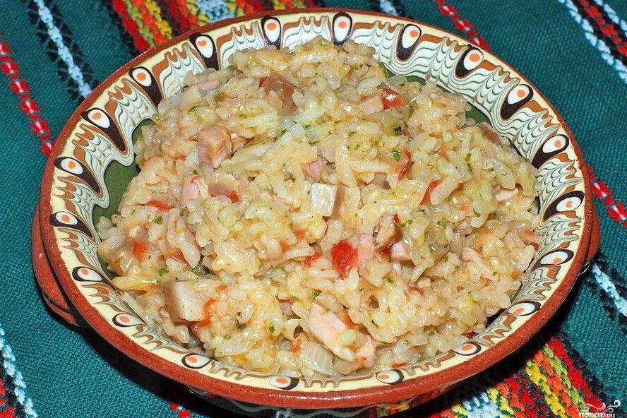 Рецепт ризотто с беконом