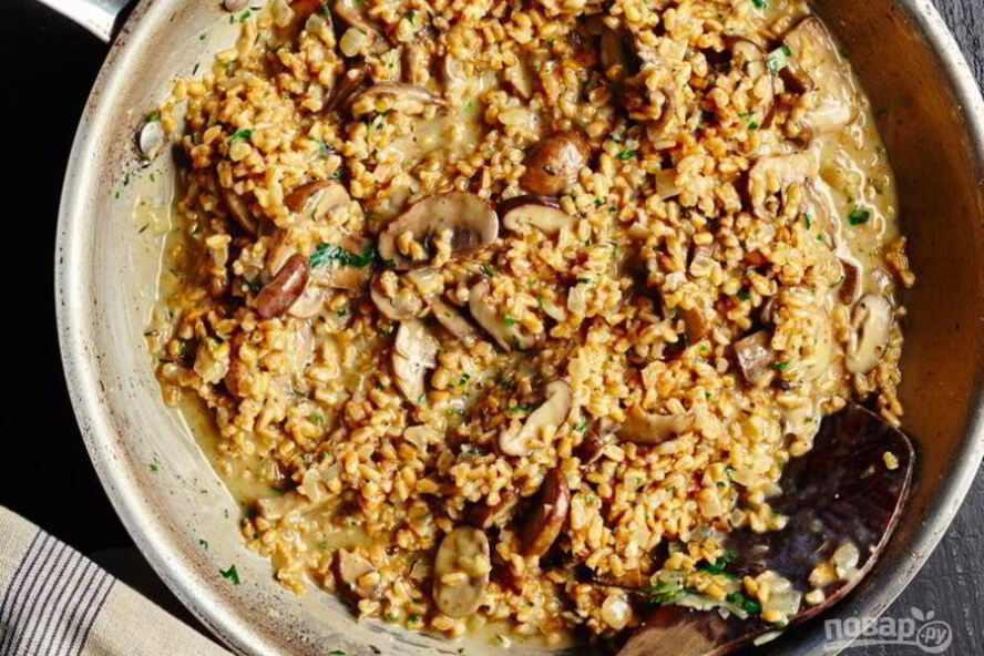 Рецепт ризотто с белым вином и пармезаном