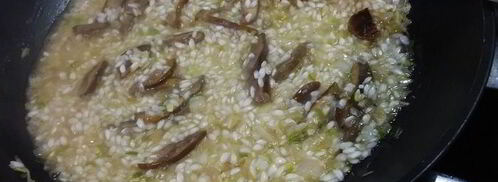 ризотто с белыми грибами и шпинатом. Шаг 4