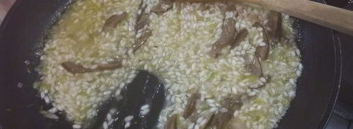 ризотто с белыми грибами и шпинатом. Шаг 5