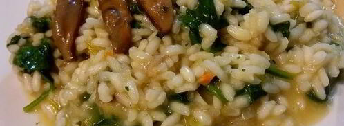 ризотто с белыми грибами и шпинатом. Шаг 8