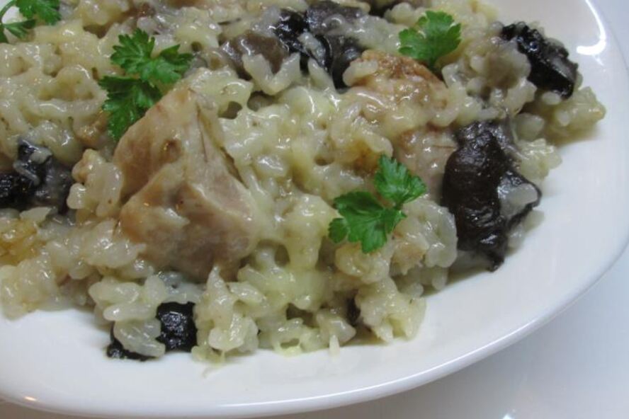 Рецепт ризотто с грибами и курицей
