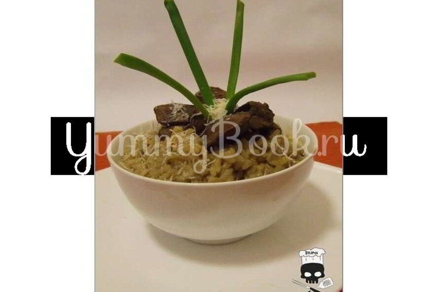 Рецепт ризотто с куриной печенью