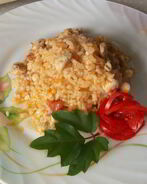 Ризотто с курицей и овощами