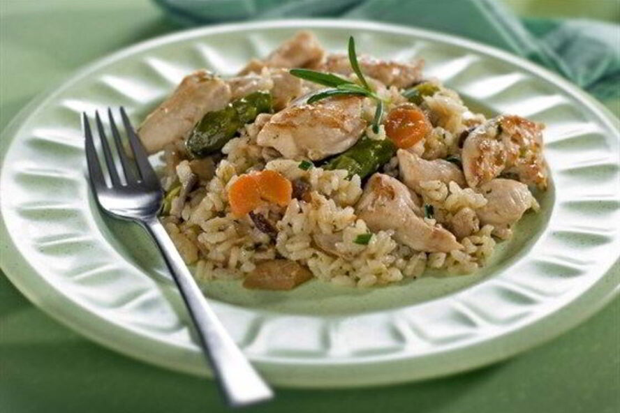 Рецепт ризотто с курицей и пармезаном