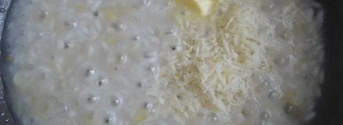 ризотто с луком-пореем и лимонной крошкой. Шаг 7