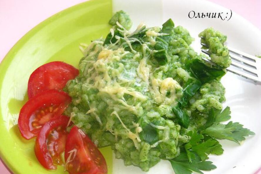 Рецепт ризотто с мангольдом и сыром