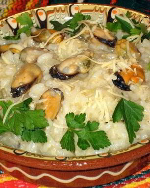 Ризотто с мидиями