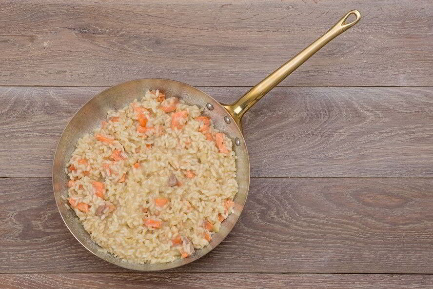 Рецепт ризотто с семгой