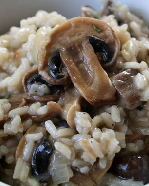 Ризотто с шампиньонами и сливками
