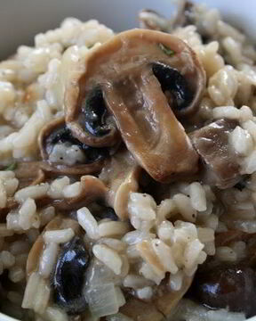 Ризотто с шампиньонами и сливками