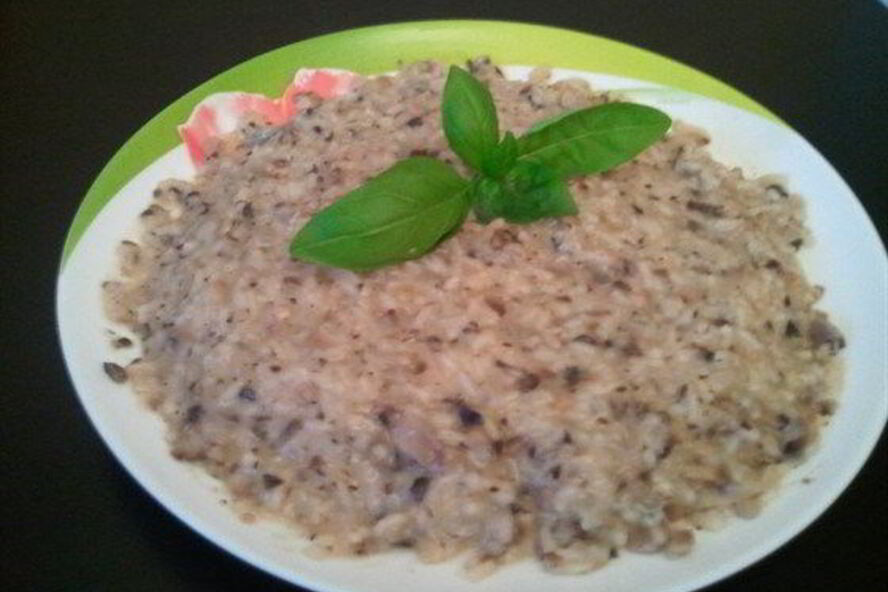 Рецепт ризотто с шампиньонами и сыром дор-блю