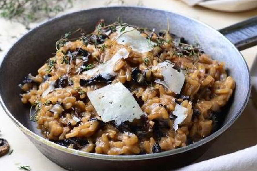 Рецепт ризотто с сухими грибами