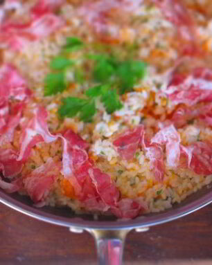 Ризотто с тыквой и беконом