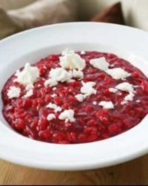 Ризотто со свеклой и фетой