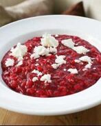 Ризотто со свеклой и фетой