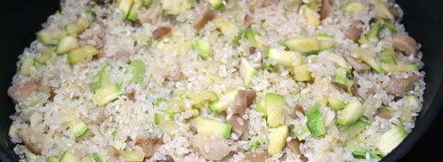 зеленое ризотто с грибами. Шаг 4