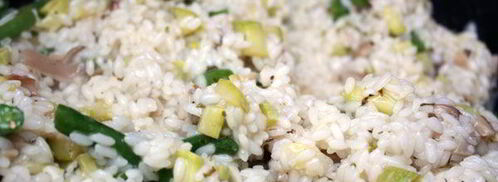 зеленое ризотто с грибами. Шаг 5