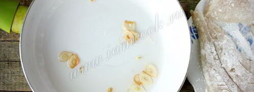 филе камбалы, жареное с чесноком. Шаг 5