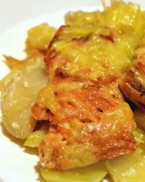 Горбуша с картофелем в духовке