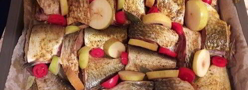 карась с грушами и лимонным соком. Шаг 6