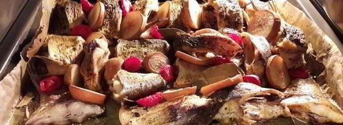 карась с грушами и лимонным соком. Шаг 8