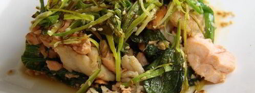 лосось и пангасиус с имбирной стружкой. Шаг 3