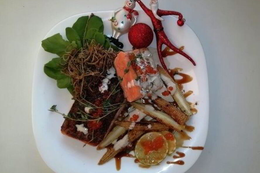 Рецепт лосось терияки с грибами еноки