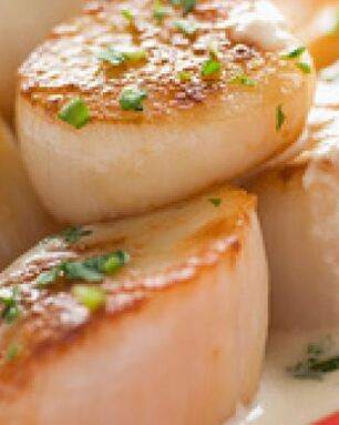 Обжаренные морские гребешки