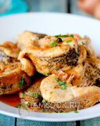 Щука тушеная в мультиварке