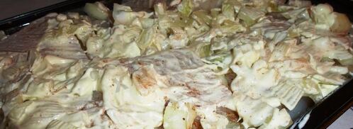 треска с морковью и луком в духовке. Шаг 7